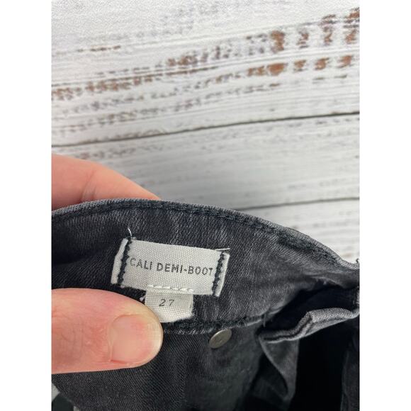 Madewell Cali Demi Boot Jeans Black 27 Stretch Classic High Rise Button Fly - Picture 3 of 7